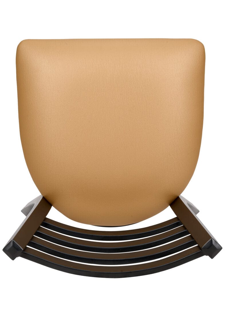 Chivari Ladder Back Restaurant Chair with Black Metal Frame and Tan Vinyl Seat CLMBVT-ZF-KT