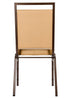 Chivari Tan Vinyl Copper Vein Steel Frame Square Back Banquet Chair CQSVTN-ZF-T