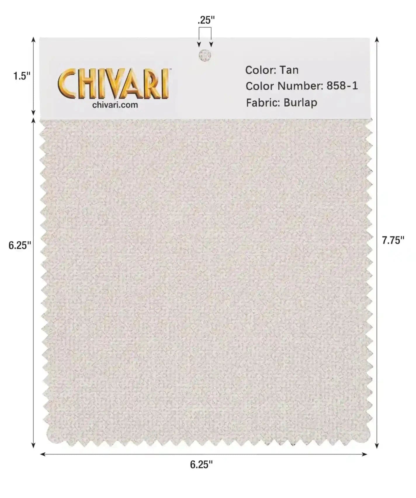 Chivari World’s Best Cushion Fabric Swatch – Tan SW-B-TN-A