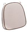Chivari Tan with Dark Brown Piping 2.5" Thick Chair Cushion - World's Best Cushions CUSHBST-TC-AX-T
