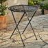 Chivari 28" Rustic Matte Black Barcelona Bistro Table TBBMB-AX-T
