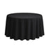 Chivari.com Black 108" Round Poly Satin Tablecloth Linen TBC-108R633S-A1