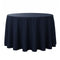 Chivari.com Navy Blue 132"  Round Bali Tablecloth Linen TBC-132R258S-A1