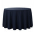 Chivari.com Navy Blue 132"  Round Bali Tablecloth Linen TBC-132R258S-A1