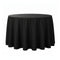 Chivari.com Black 132" Round Poly Satin Tablecloth Linen TBC-132R633S-A1