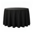 Chivari.com Black 132" Round Poly Satin Tablecloth Linen TBC-132R633S-A1