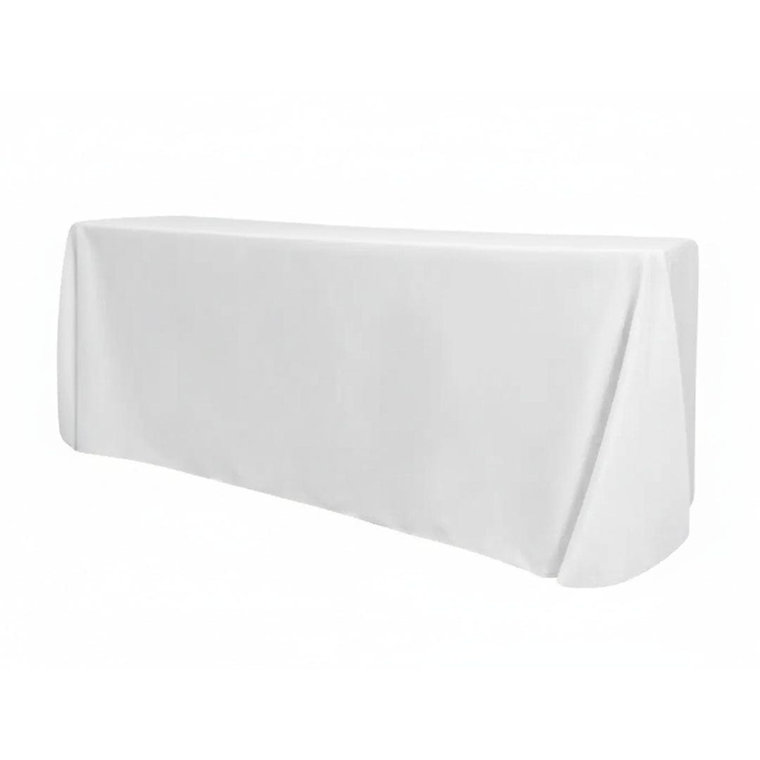 Chivari White 90" x 132" Rectangle Tablecloth Majestic Dupioni TBC-90X132067S-A1
