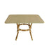 Toulouse 48" x 36" Glass Top Beige and Green French Bistro Table TBTP4836BG-KT-AX-T