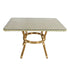 Toulouse 48" x 36" Glass Top Beige and Green French Bistro Table TBTP4836BG-KT-AX-T