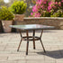 Toulouse 48" x 36"  Glass Top Black and White French Bistro Table TBTP4836BLA-KT-AX-T