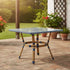 Toulouse 48" x 36" Glass Top Blue and White French Bistro Table TBTP4836BLU-KT-AX-T