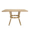 Toulouse 48" x 36" Glass Top Beige and Maroon French Bistro Table TBTP4836BM-KT-AX-T