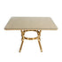 Toulouse 48" x 36" Glass Top Beige and Maroon French Bistro Table TBTP4836BM-KT-AX-T