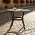 Toulouse 40" Round Glass Top Black and White Rattan French Bistro Table TBTPBLA-KT-AX-T