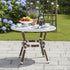 Toulouse 40" Round Glass Top White Rattan French Bistro Table TBTPWWD-KT-AX-T