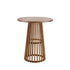 Chivari 2 Pack 32" Chestnut Round Slatted Cocktail Table TCKTL-WD-KT32-AX-2