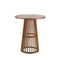 Chivari 32" Chestnut Round Slatted Cocktail Table TCKTL-WD-KT32-AX