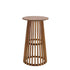 Chivari 2 Pack 32" Chestnut Round Slatted Cocktail Table TCKTL-WD-KT32-AX-2
