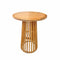 Chivari Round Slatted Cocktail Table 42" High with 32" Diameter Top in Chestnut TCKTL-WD-KT32-AX