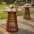 Chivari 2 Pack 32" Chestnut Finish Round Slatted Cocktail Table TCKTL-WD-KT32-AX-2