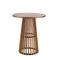 Chivari 36" Chestnut Round Slatted Cocktail Table TCKTL-WD-KT36-AX