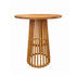 Chivari Round Slatted Cocktail Table 42" High with 36" Diameter Top in Chestnut TCKTL-WD-KT36-AX