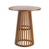 Chivari 2 Pack 36" Chestnut Finish Round Slatted Cocktail Table TCKTL-WD-KT36-AX-2