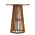 Chivari 2 Pack 36" Chestnut Finish Round Slatted Cocktail Table TCKTL-WD-KT36-AX-2