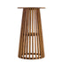 Chivari 2 Pack 36" Chestnut Finish Round Slatted Cocktail Table TCKTL-WD-KT36-AX-2