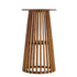 Chivari 2 Pack 36" Chestnut Round Slatted Cocktail Table TCKTL-WD-KT36-AX-2