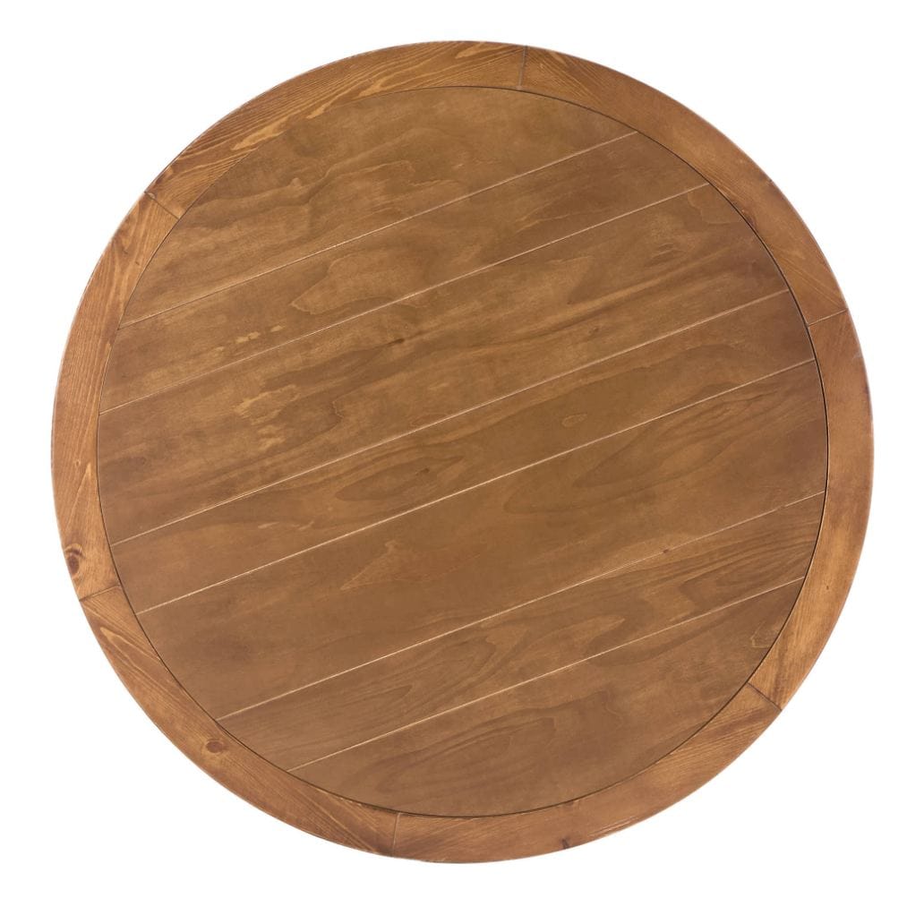 Chivari 2 Pack 36" Chestnut Finish Round Slatted Cocktail Table TCKTL-WD-KT36-AX-2