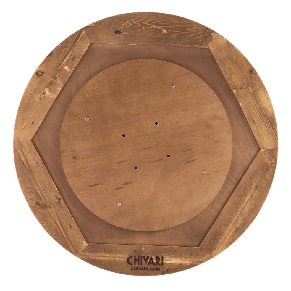 Chivari 36" Chestnut Round Slatted Cocktail Table TCKTL-WD-KT36-AX