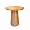 Chivari Round Slatted Cocktail Table 42" High with 36" Diameter Top in Chestnut TCKTL-WD-KT36-AX