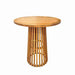 Chivari Round Slatted Cocktail Table 42" High with 36" Diameter Top in Chestnut TCKTL-WD-KT36-AX