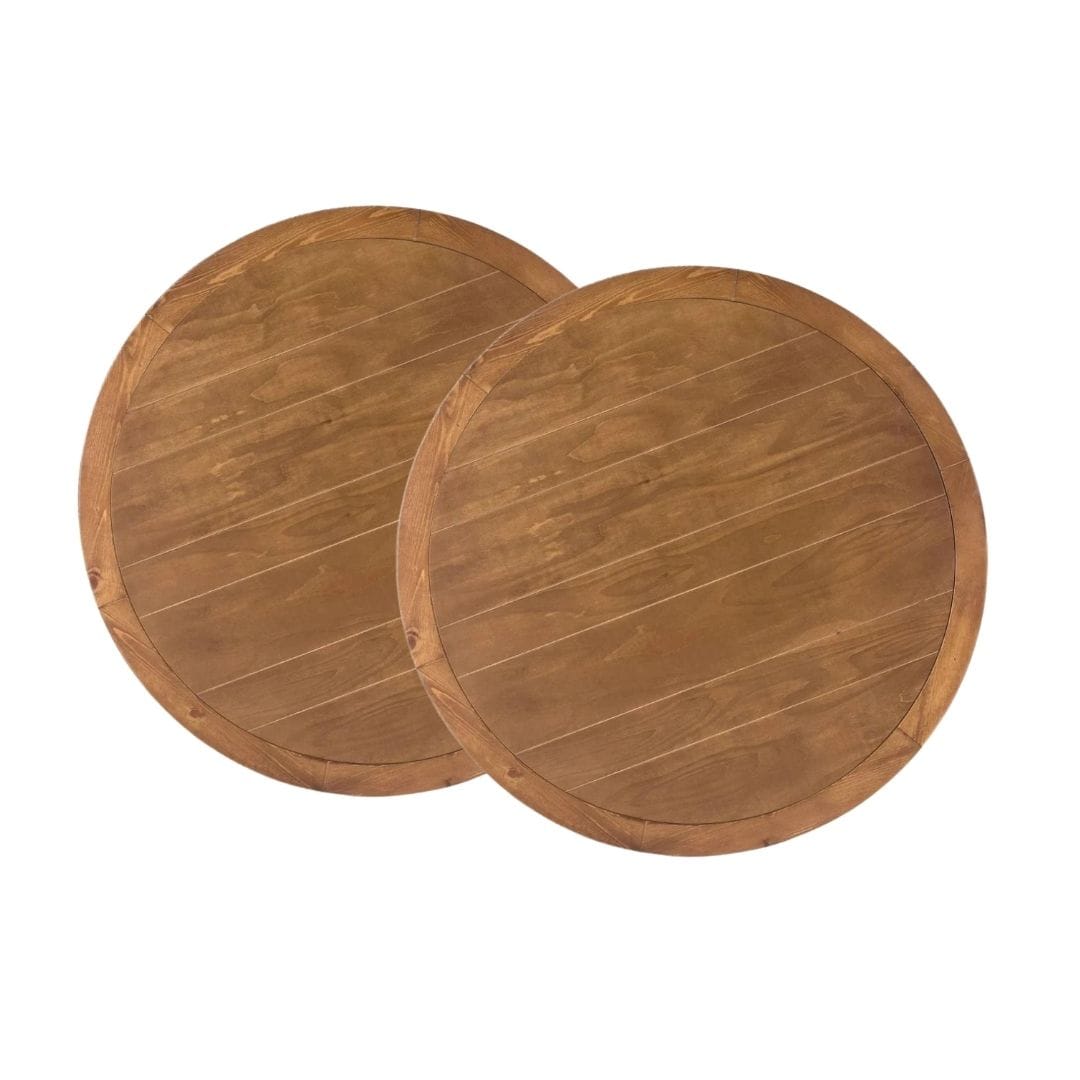 Chivari 2 Pack 32" Chestnut Round Cocktail Table Top TCKTL-WD-TP32-AX-2