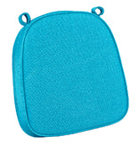 Teal with Teal Piping 2.5" Thick Chair Cushion - World's Best Cushions