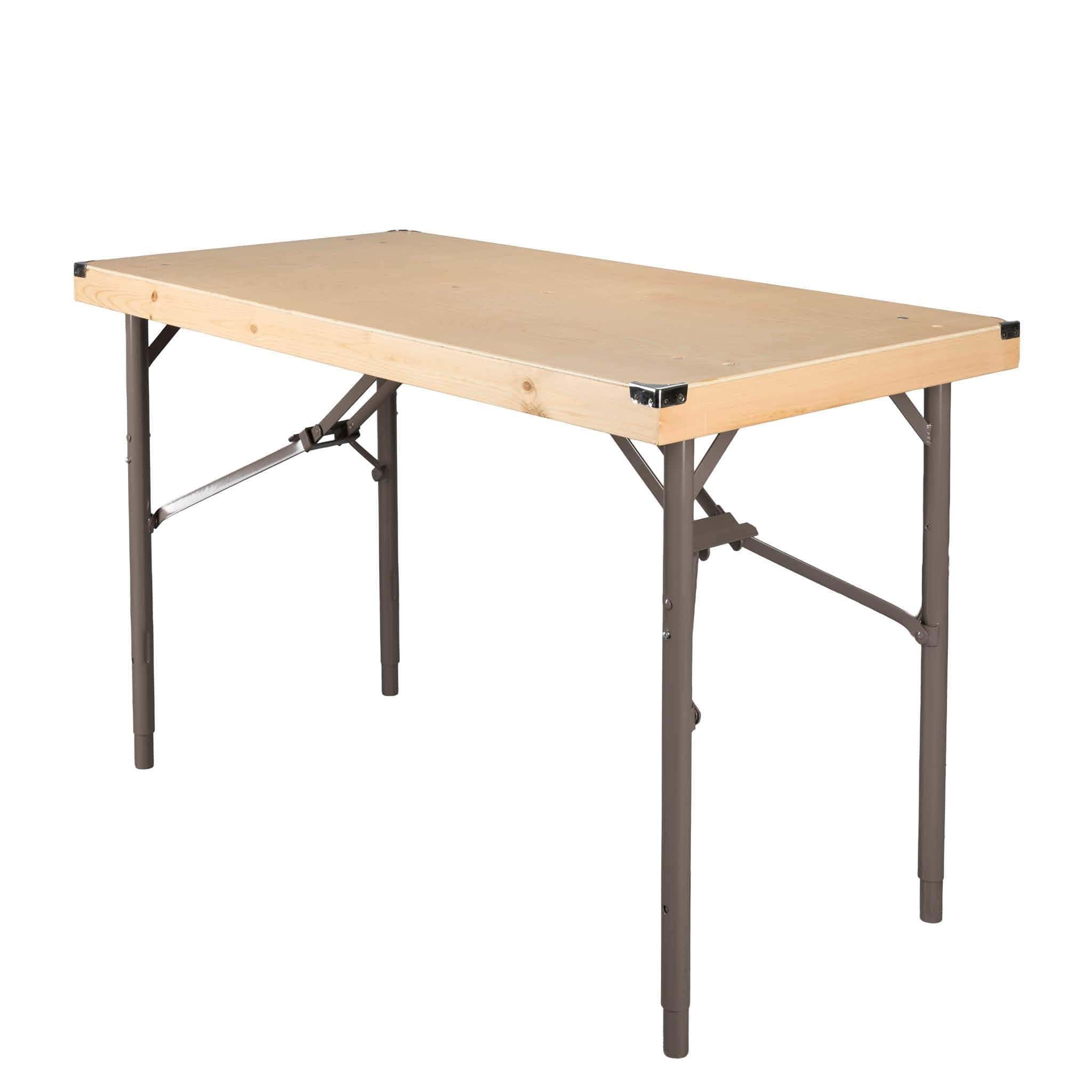 Chivari 48" x 24" (4 Foot) Rectangle Plywood Expo Table - Adjustable Height TEXPRT4824G-AX-T