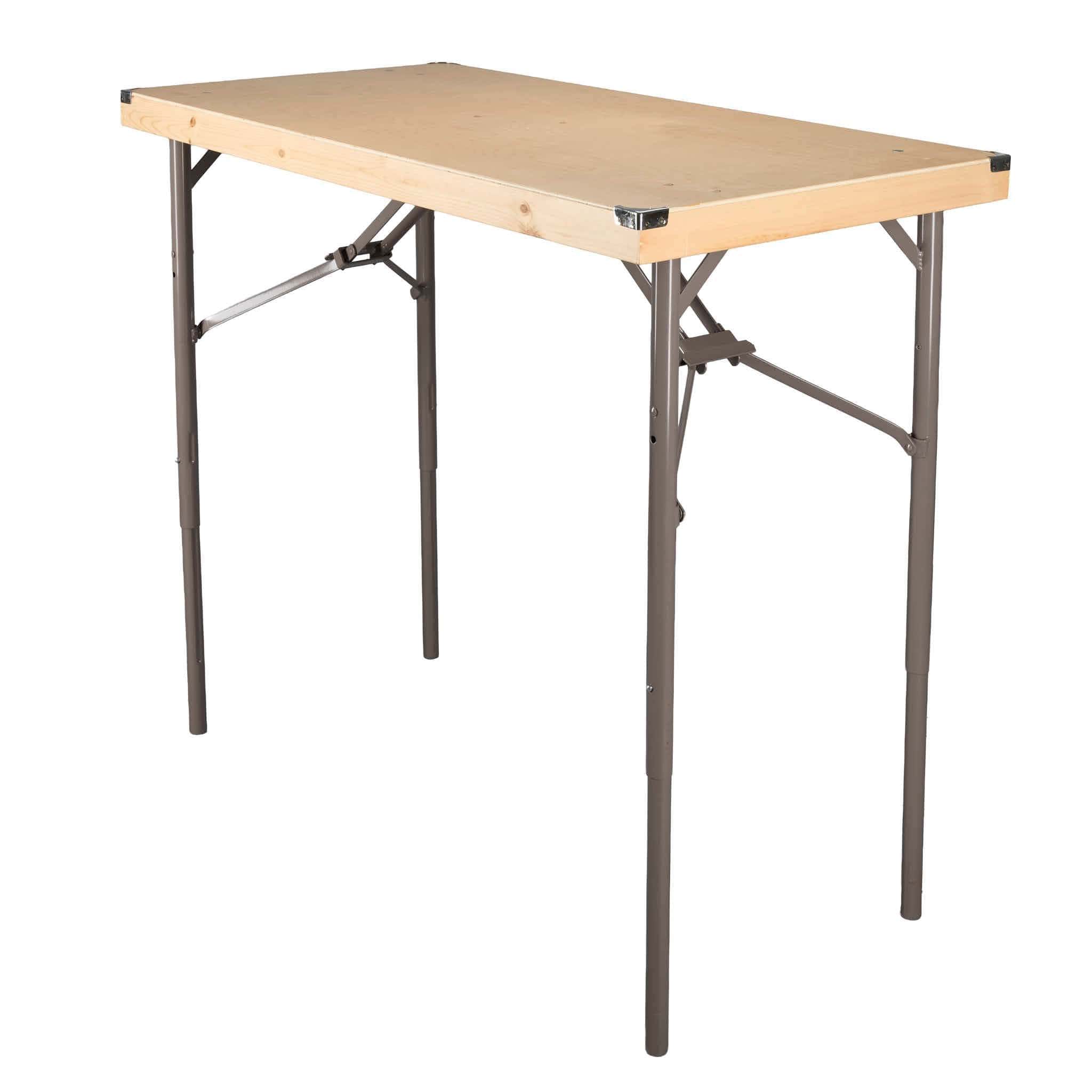 Chivari 48" x 24" (4 Foot) Rectangle Plywood Expo Table - Adjustable Height TEXPRT4824G-AX-T