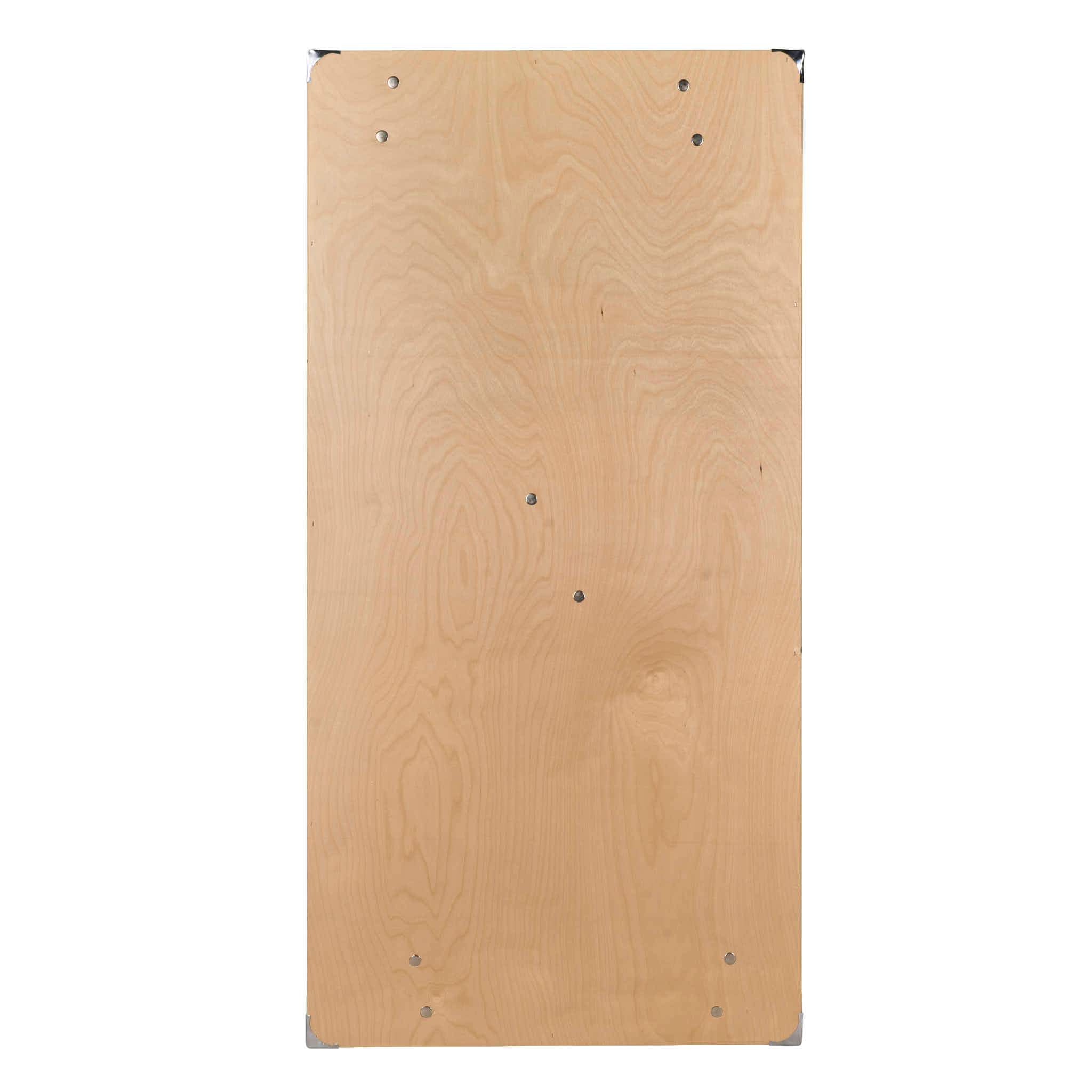 Chivari 48" x 24" (4 Foot) Rectangle Plywood Expo Table - Adjustable Height TEXPRT4824G-AX-T