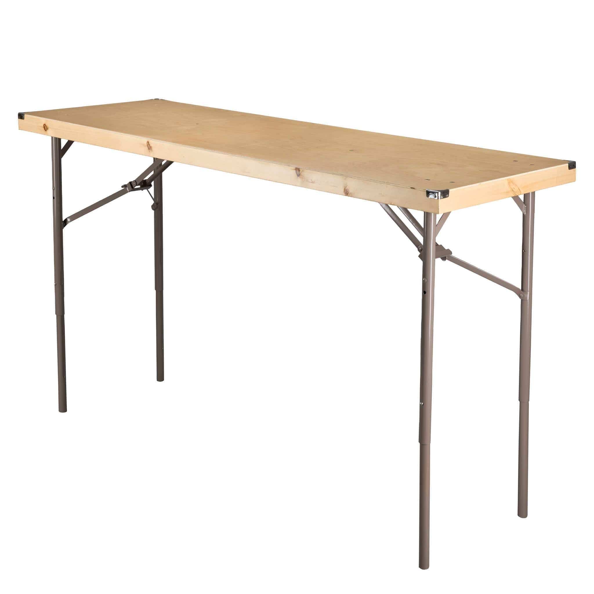 Chivari 72" x 24" (6 Foot) Rectangle Plywood Expo Table - Adjustable Height TEXPRT7224G-AX-T