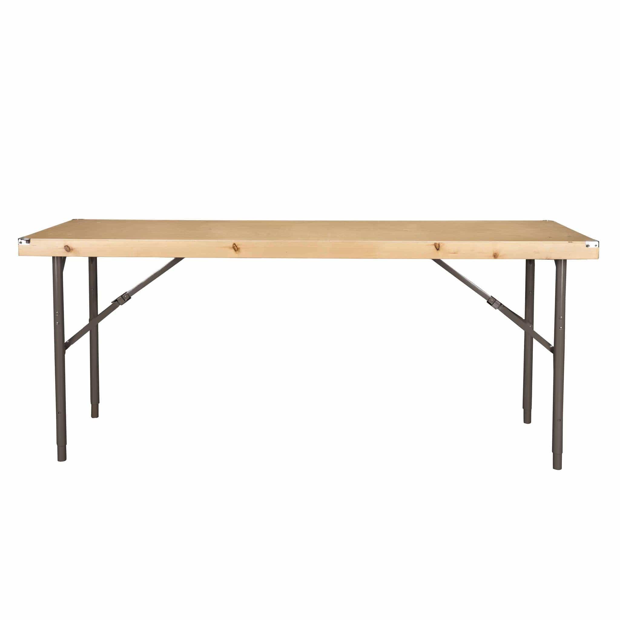 Chivari 72" x 24" (6 Foot) Rectangle Plywood Expo Table - Adjustable Height TEXPRT7224G-AX-T