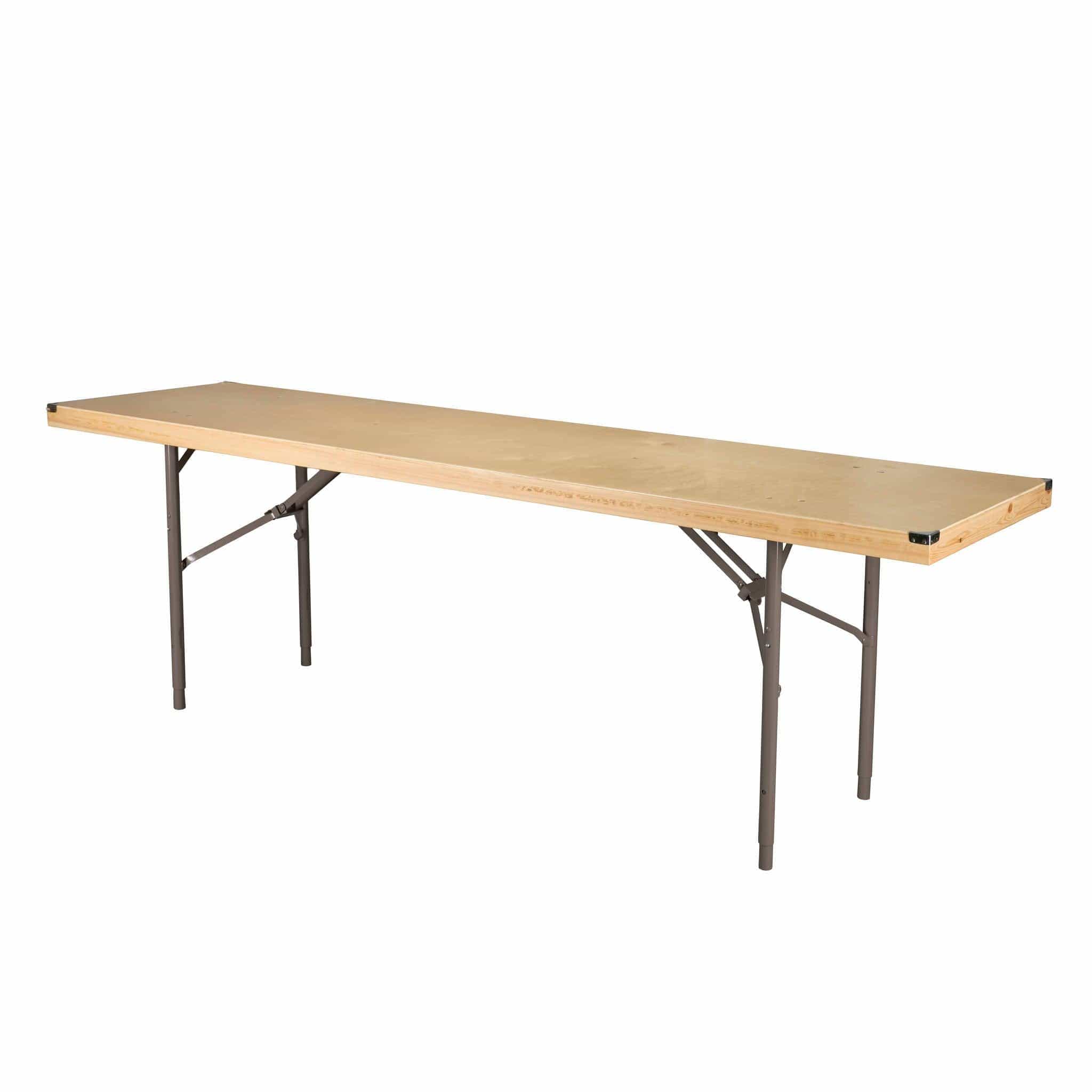 Chivari 96" x 24" (8 Foot) Rectangle Plywood Expo Table - Adjustable Height TEXPRT9624G-AX-T