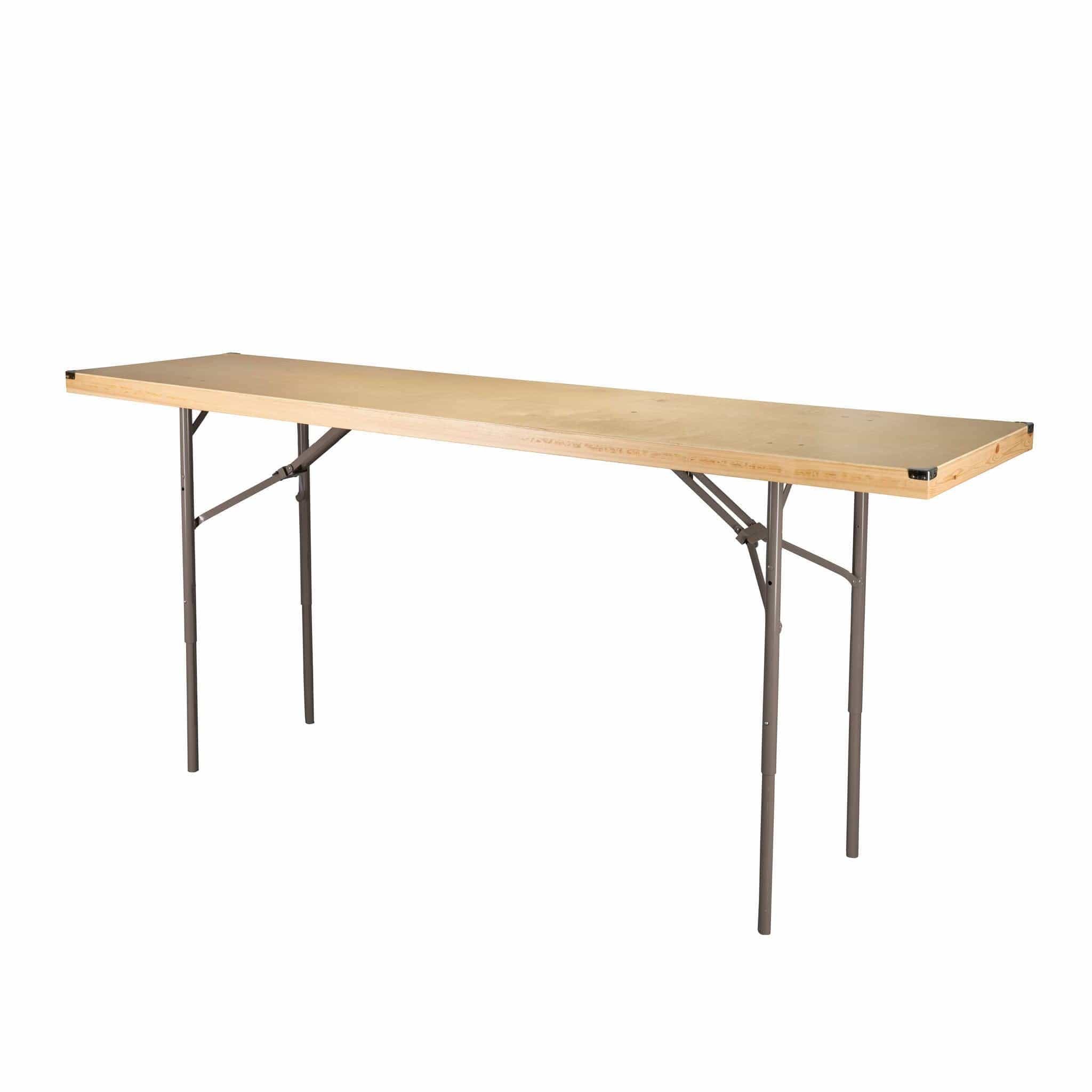 Chivari 96" x 24" (8 Foot) Rectangle Plywood Expo Table - Adjustable Height TEXPRT9624G-AX-T
