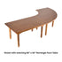 Chivari 99" x 40" (8.25 Foot) Chestnut Serpentine Fluted Leg Wood Farm Table TFARM-SERP-9940-CHT-AX
