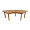 Chivari 99" x 40" (8.25 Foot) Chestnut Serpentine Fluted Leg Wood Farm Table TFARM-SERP-9940-CHT-AX