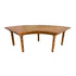 Chivari 99" x 40" (8.25 Foot) Chestnut Serpentine Fluted Leg Wood Farm Table TFARM-SERP-9940-CHT-AX