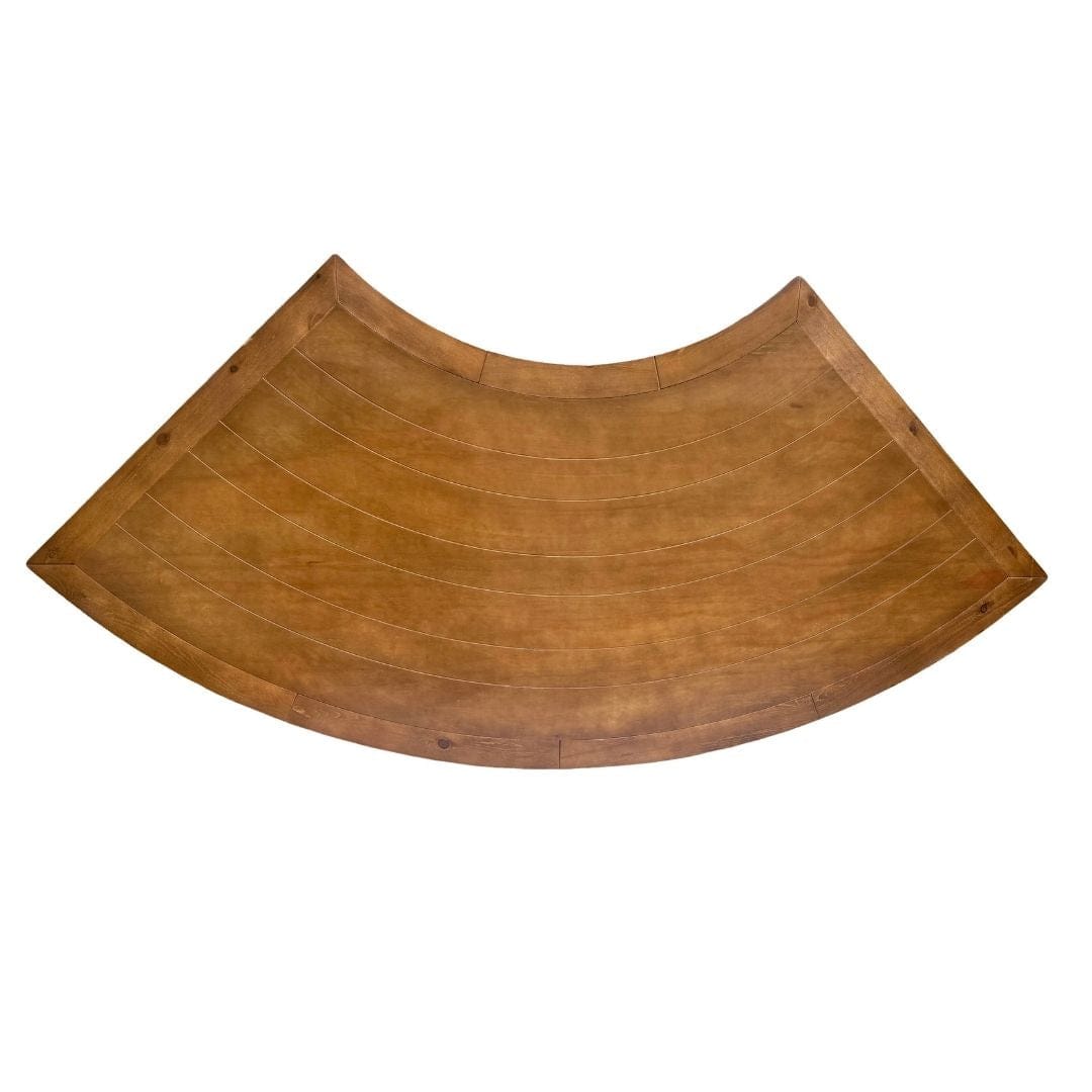 Chivari 99" x 40" (8.25 Foot) Chestnut Serpentine Fluted Leg Wood Farm Table TFARM-SERP-9940-CHT-AX