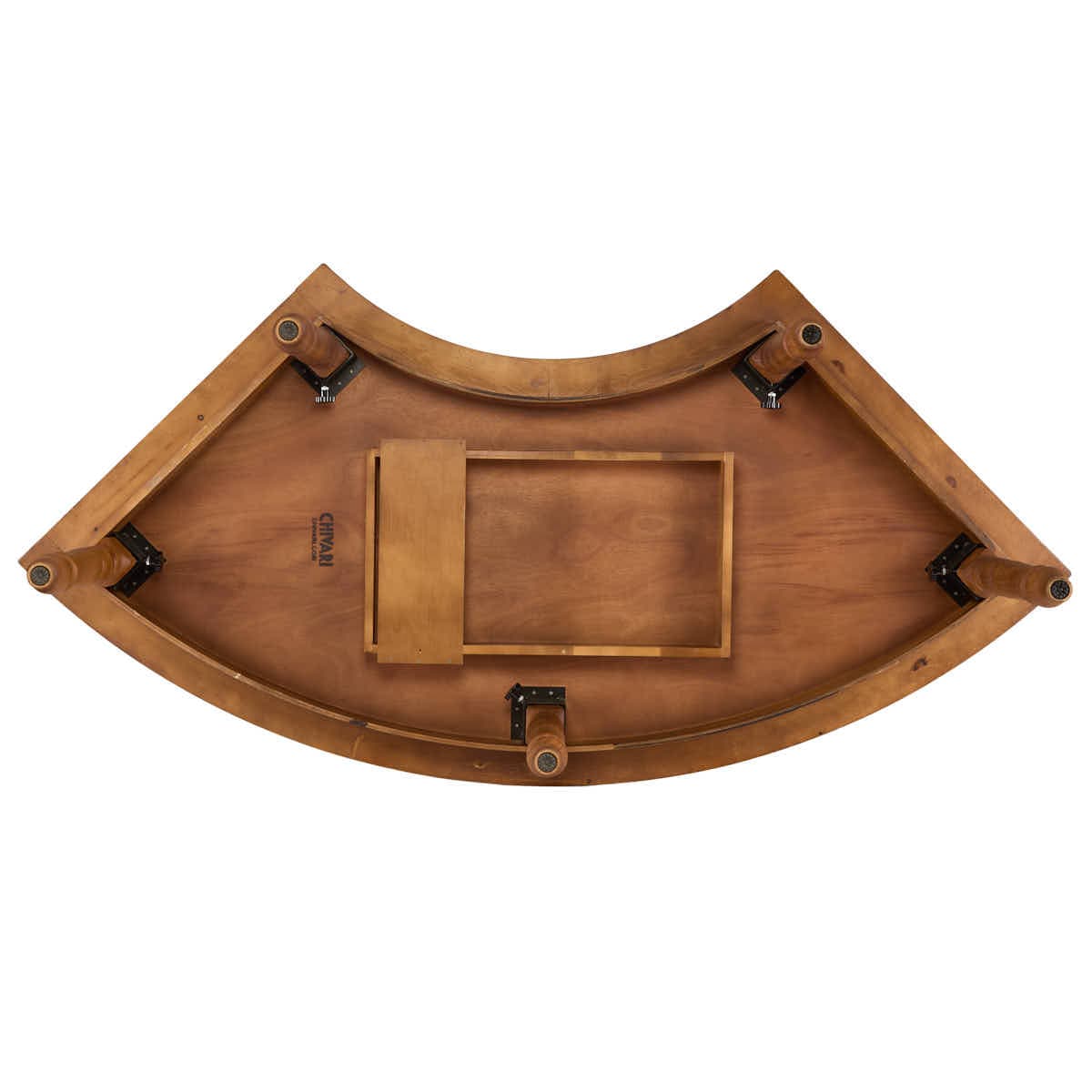 Chivari U-Shape Serpentine Farm Table Kit - Seats 12 - Includes 2 Chestnut Serpentine Tables TFARM-SNKT-CHT4