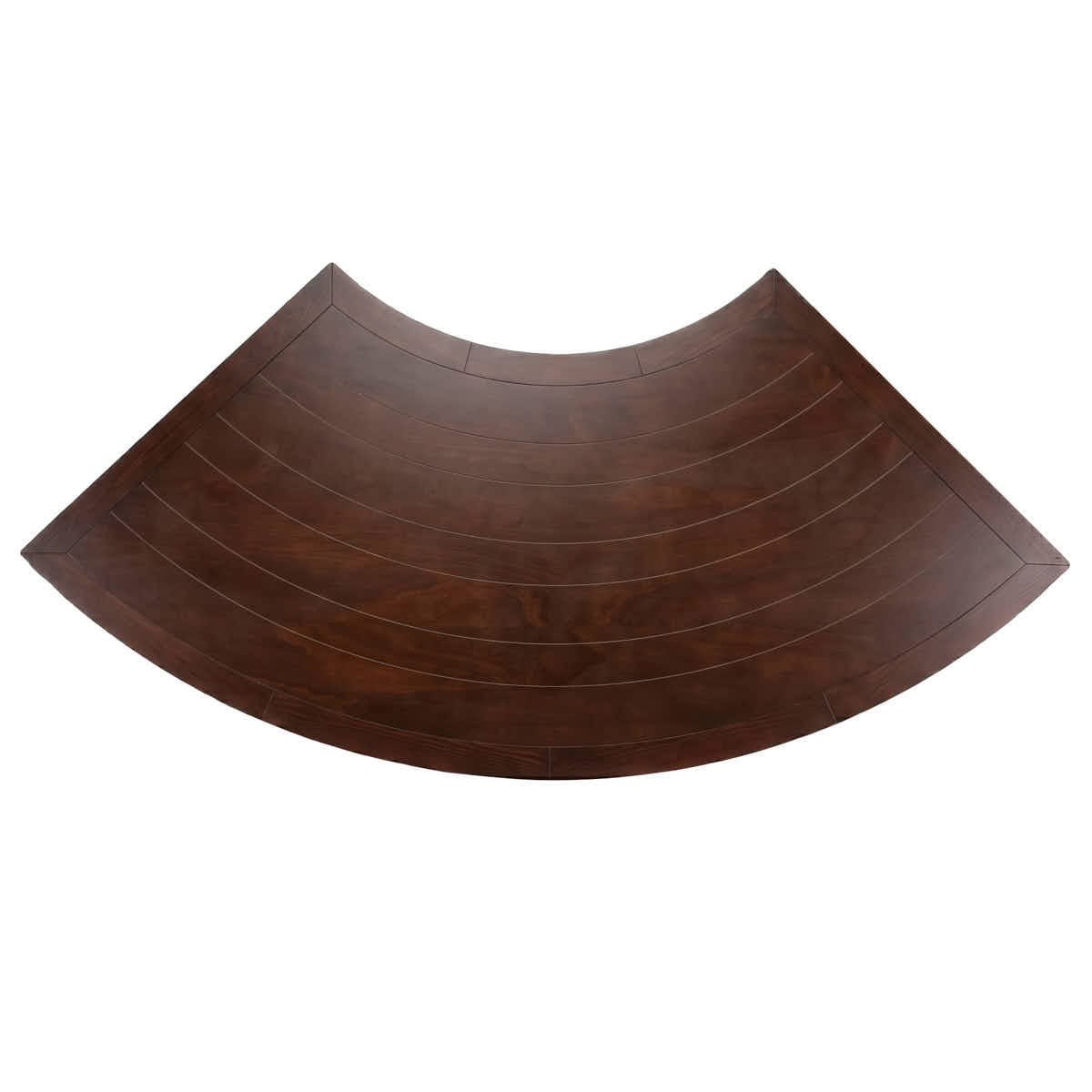 Chivari 99" x 40" (8.25 Foot) Fruitwood Serpentine Fluted Leg Wood Farm Table TFARM-SERP-9940-FTW-AX
