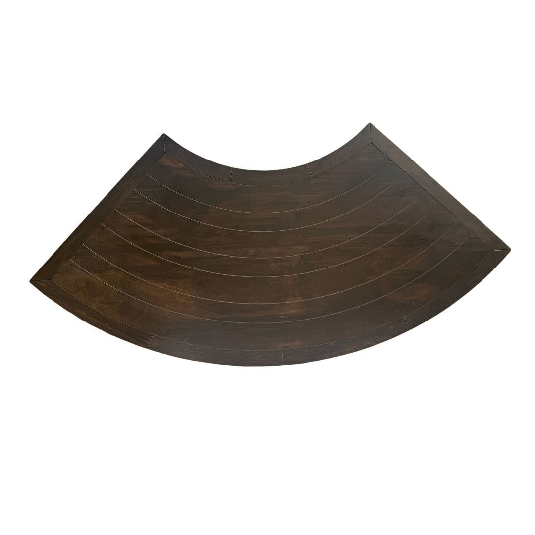 Chivari 99" x 40" (8.25 Foot) Fruitwood Serpentine Fluted Leg Wood Farm Table TFARM-SERP-9940-FTW-AX